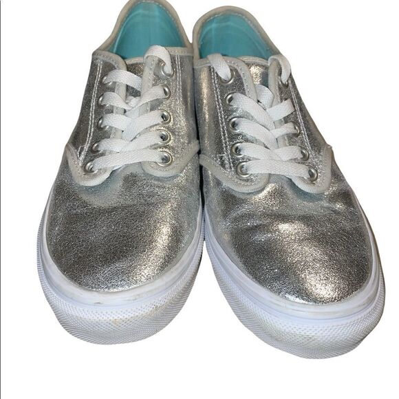Vans Camden Metallic Silver White retro style Sneakers - Picture 2 of 7
